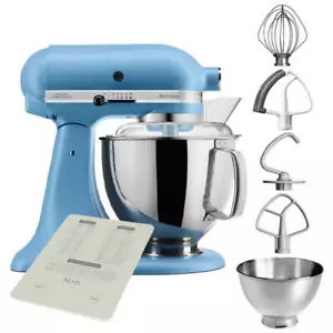 KitchenAid Artisan Stand Mixer Velvet Blue KSM175 4.8L Food Mixer With 2 Bowls - Picture 1 of 4