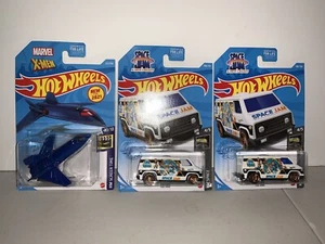 2021 Hot Wheels Marvel X-Men X-Jet #221 & 70’s Van Space Jam #198 HW NEW - Picture 1 of 1