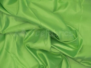 Lime Green Bridal Satin Fabric Silky By The Yard- Soft Thick Satin- - Picture 1 of 4
