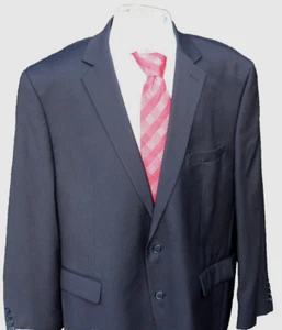 Croft & Barrow CLASSIC FIT Sportscoat 52R Solid Black 2 Button Blazer Poly Blend - Picture 1 of 8