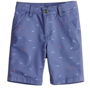Boys’ SONOMA “Goods For Life” Blue Shark Print Flat Short Sizes 4 and 5 NWT - Picture 1 of 1