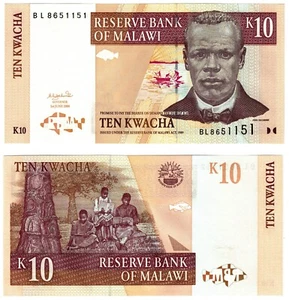 2004 Malawi P51 10 Kwacha Banknote UNC - Picture 1 of 1