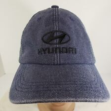 Hyundai Hat Logo Cap Blue Mesh Snapback Embroidered Adjustable