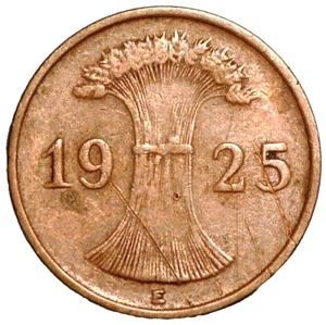 Germany Weimar Republic 1 Reichspfennig 1925 E KM# 37 - Picture 1 of 2