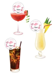 Cocktail Drinks Toppers Edible Wafer PERSONALISED 15 PreCut Cowgirl Hen Party - Picture 1 of 9
