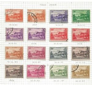 NORFOLK ISLE (A6-15 SG1-12A  FULL SET INCLUDES 5 WHITE PAPER AND DATED SHADES UD