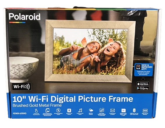 Polaroid PDWX-1050G 10" Wi-Fi Digital Photo Frame - Brushed Gold
