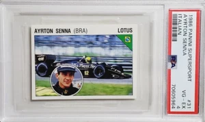 1986 Panini Supersport Italian #31 Ayrton Senna F1 Racing Card PSA 4 VG-EX - Picture 1 of 2