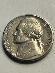 1971 D Jefferson Nickel With Error On Mint Mark & FG (#103) - Picture 1 of 2