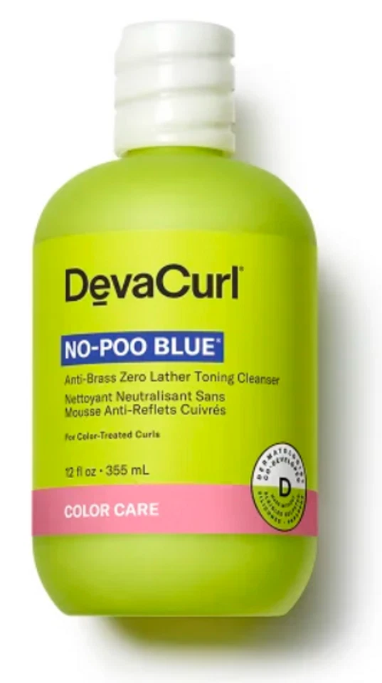 DevaCurl No Poo Blue Anti Brass Toning Cleanser 12 fl oz For Color Treated Curl - Image 1 of 1