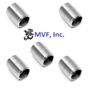 3/4" X Close NPT Pipe Nipple S/40 STD 304/L Stainless (5-Pack) SN2050011***(x5) - Picture 1 of 5