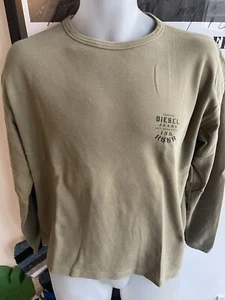 DIESEL Khaki Sweat Long Sleeve Size XL Long Sold OutarddD - Picture 1 of 11