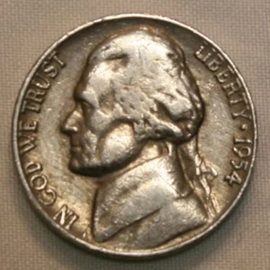1954 Jefferson Nickel with "D" Mint Mark 71 years Of age In Great Condition #383 - Picture 1 of 3