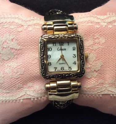 Женские кварцевые часы Collezio золотистый прокручивающийся браслет манжета хороший аккумулятор - Изображение 1 из 4