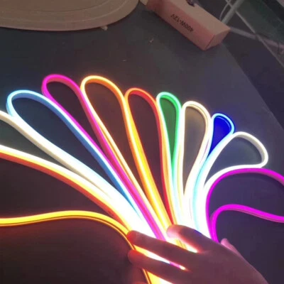 Super Bright 12V 2835 LED Neon Sign Tube Strip Light Belt Silica Gel 6mm × 12mm - Image 1 of 4