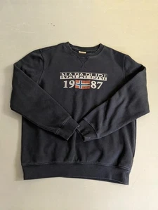 Napapijri Navy Sweatshirt Large Unisex - Picture 1 of 6