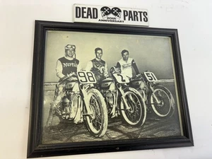 Norton Daytona Beach AMA Rennen schwarz weiß Foto Look - Bild 1 von 4