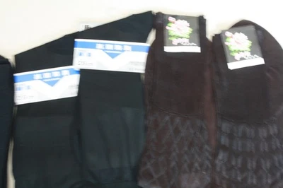 Men’s New Socks Five Pair Black Thin Nylon Fabric Mid calf - Image 1 of 4