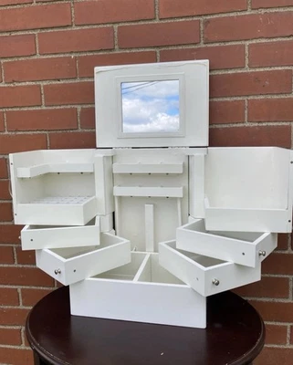 Lori Greiner Makeup Jewelry Organizer Box Clever & Unique Creations 4 Tier - Image 1 of 4