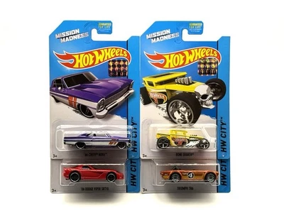 Chevy Hot Wheels Mission Madness 66 2014 sellado de fábrica Kmart exclusivo lote de 4 Foto 1 de 4