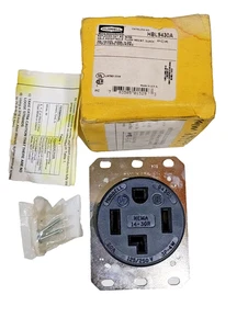 *New in Box* Hubbell HBL9430A Receptacle Flush Mount Black - Picture 1 of 6
