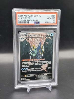 2025 Pokemon Mega Evolutions PSA 10  CLAWITZER Illustration Rare 141/132 LOW POP - Image 1 of 2