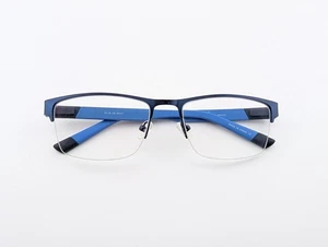 Bulova Eyeglasses, Frames Only, Fallbrook, 55-18-140, Metal/Plastic, Navy - Picture 1 of 18