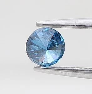 Blue Color Diamond 0.34 Ct Round Shape Brilliantcut Loose Natural Diamond - Picture 1 of 11