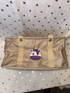 Thirty One Gifts Medium Utility Tote Gold Unicorn Embroidery Travel Storage 31 - Picture 1 of 7