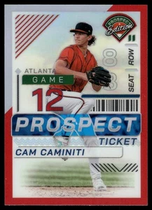 2024 Panini Prospect Edition CAM CAMINITI PROSPECT TICKET RED HOLO /199 #78 - Picture 1 of 2