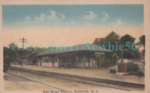 Montvale NJ - RAILROAD STATION - Postcard btw Park Ridge & Ramsey - Picture 1 of 2