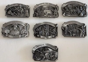 Hebillas de cinturón conmemorativas de bombero estadounidense 1982-1988 de 7 piezas de Arroyo Grande - Imagen 1 de 17
