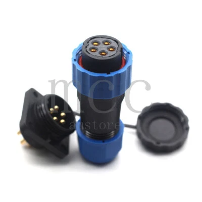 SD20 5pin IP67 Panel Mount Waterproof Plug & Socket Circular cable Connector - Image 1 of 4