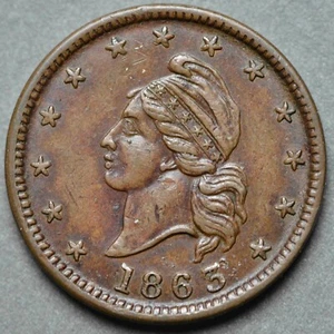 1863 15/319a Patriotic Civil War Token r-2 - Picture 1 of 2