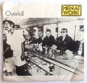 MEN AT WORK - Overkill Vinyl 45rpm 1983 Columbia 38-03795 PICTURE SLEEVE - Picture 1 of 4