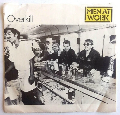 MEN AT WORK - Overkill Vinyl 45rpm 1983 Columbia 38-03795  PICTURE SLEEVE - Image 1 of 4