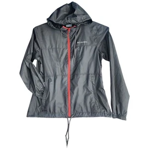 Columbia Windbreaker Jacke Damen Größe XS grau rosa durchgehender Reißverschluss leicht - Bild 1 von 9