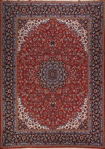 Traditioneller türkischer Teppich rot 10x12 Fuß Esszimmer Teppich - Bild 1 von 17