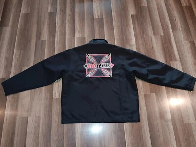 Chaqueta negra bordada de colección No Fear para hombre talla grande años 90 BMX moto skate Foto 1 de 4