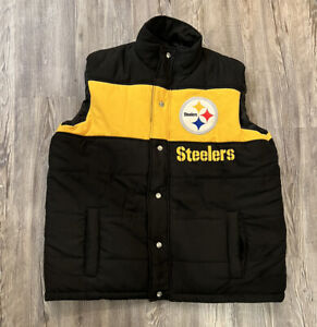 Pittsburgh Steelers Puffer Vest Men's Size Medium G-lll