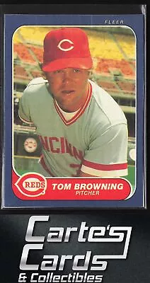 Tom Browning 1986 Fleer #C-6 Box Bottom Panels Singles Cincinnati Reds - Image 1 of 2