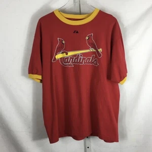 T-shirt vintage Majestic St. Louis Cardinals MLB manica corta made in USA rossa XL - Foto 1 di 9