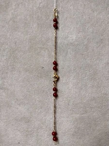 750/18 kt Gelbgold Armband mit Korallenperlen, g, 2,10, L. 14,50 cm - Bild 1 von 1