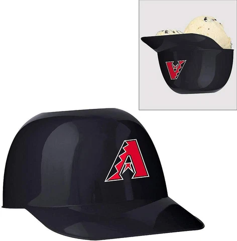 12 each Arizona Diamondbacks MLB 8oz Snack Size Ice Cream Mini Baseball Helmets Cover