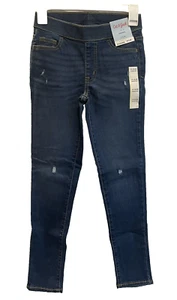 Girls Jeggings Jeans 14 Slim Mid Rise Distressed Dark Blue ~ Cat & Jack 🌻NEW🌻 - Picture 1 of 4