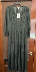 Grade Gather maxi dress green silky NWT Sz XLP - Picture 1 of 4