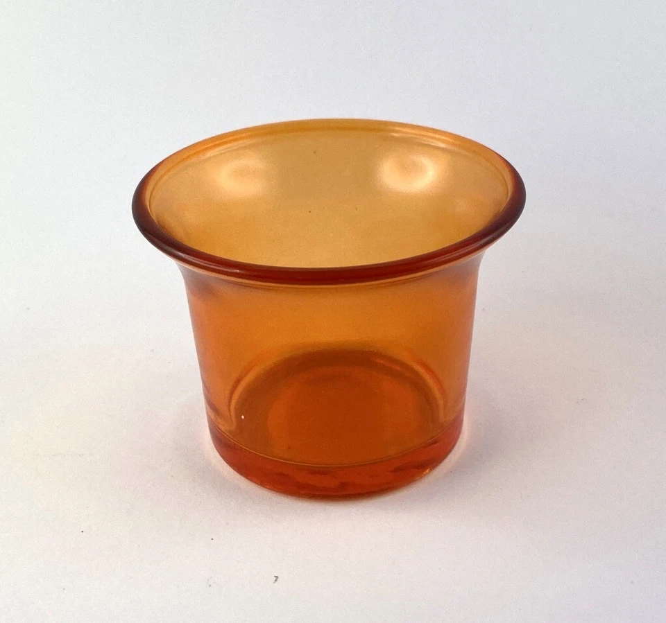 Vidrio para Candelita Naranja Ø 6,4CM Portavelas Candelabro Candelero Buen - Imagen 1 de 1