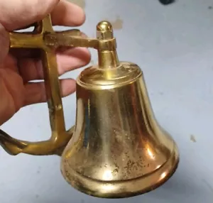 Messingglocke mit Schiffsankerhalterung 7" funktionstüchtig ÄLTER - Bild 1 von 8
