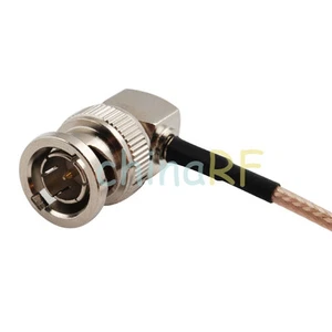 BNC male plug Right angle RF Coaxial Pigtail Cable RG179 20cm 75ohm for Wireless - Picture 1 of 3