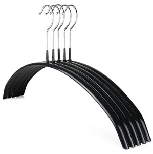 The Hanger Store™ 10 Black Non Slip Rubber Jumper & Knitwear Adult Coat Hangers - Picture 1 of 8